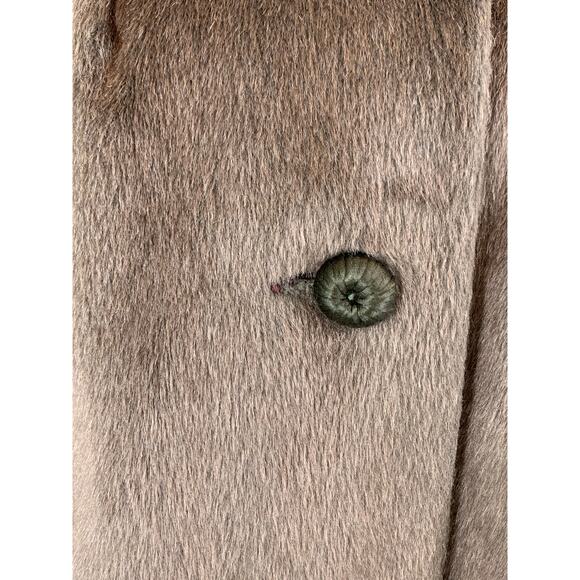 Vintage 50s 60s Coat Mohair Fur MidCentury Mod Rockabilly PinUp Punk Alt Winter - Picture 3 of 8